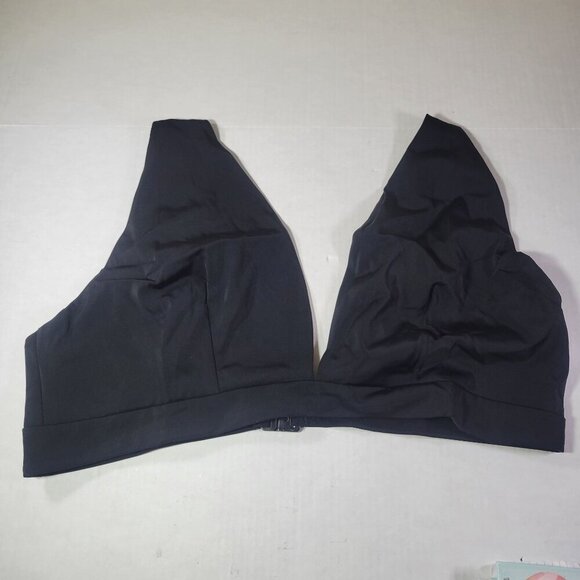 ASOS Design Black Adjustable Bralette Bikini Back Closure Top Size UK22/US18 - Picture 1 of 8